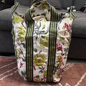 ÉPICE Paris Floral Cotton Market Tote French Designer Bag Boho Market Shopper